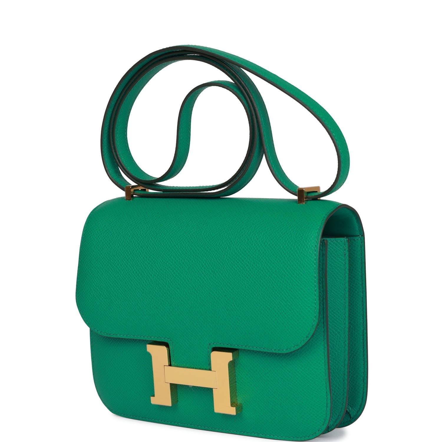 Hermès Constance 18 Vert Jade Epsom Gold Hardware