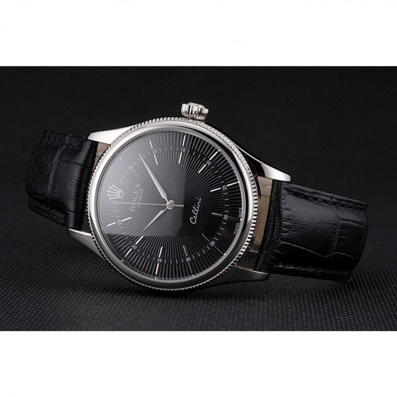 Superclone Rolex Cellini 38mm Black Dial REP016809