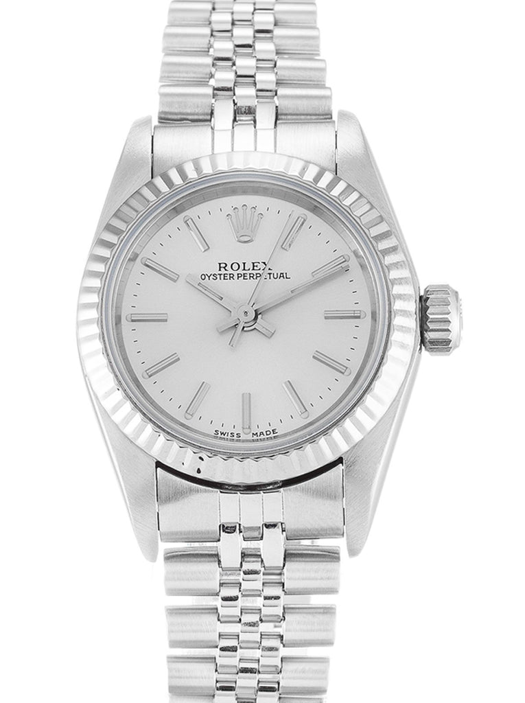 Replica Rolex Oyster Perpetual Lady 24mm Silver Dial 67194