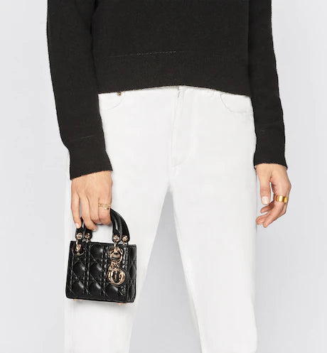 MICRO LADY DIOR BAG Black Cannage Lambskin