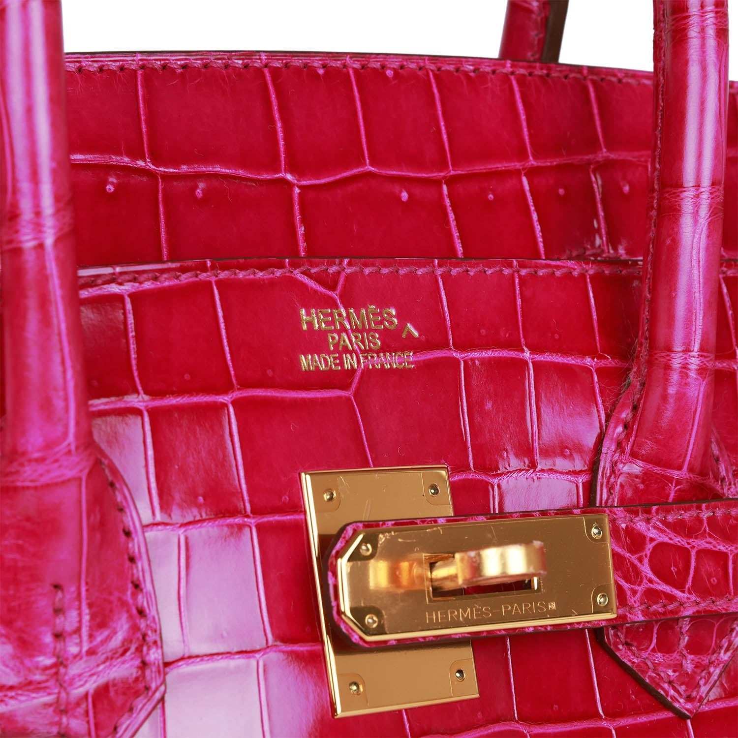 Hermès Birkin 35 Rose Scheherazade Shiny Niloticus Crocodile Gold Hardware