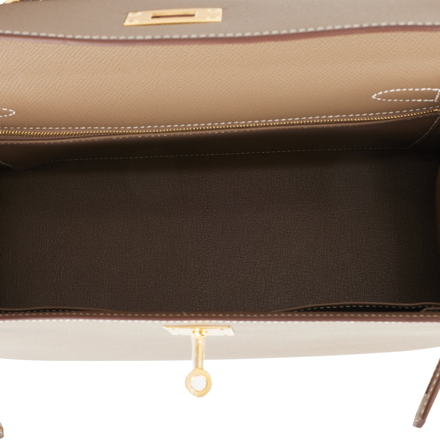 Hermès Kelly Sellier 28 Etoupe Epsom Gold Hardware