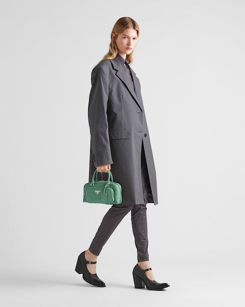 Prada Antique nappa leather multi-pocket top-handle bag - Sage Green