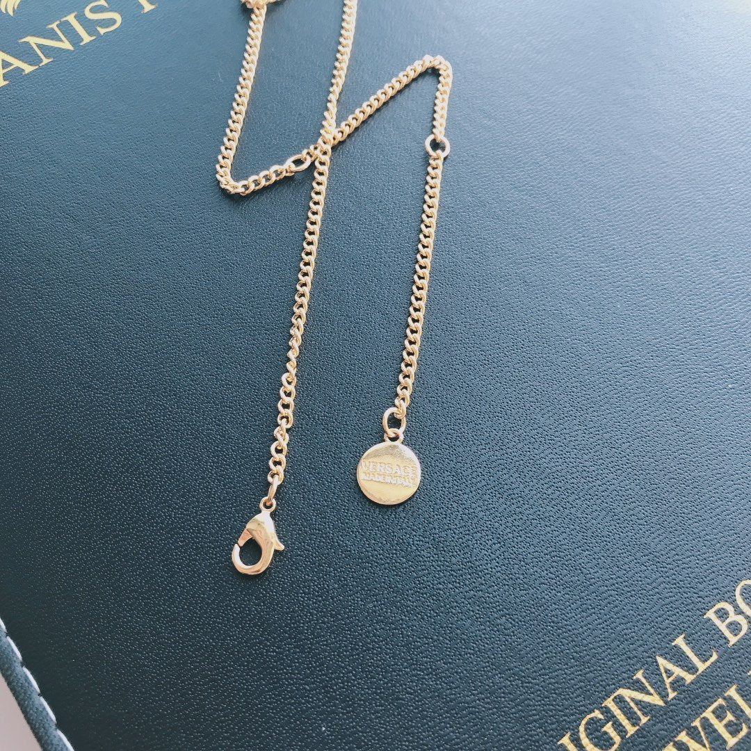 Fashion Beauty Head Rhinestone Necklace