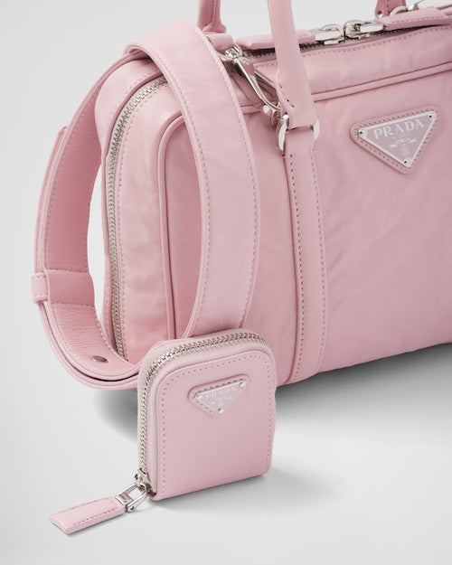 Prada Medium antique nappa leather top handle bag - Alabaster Pink