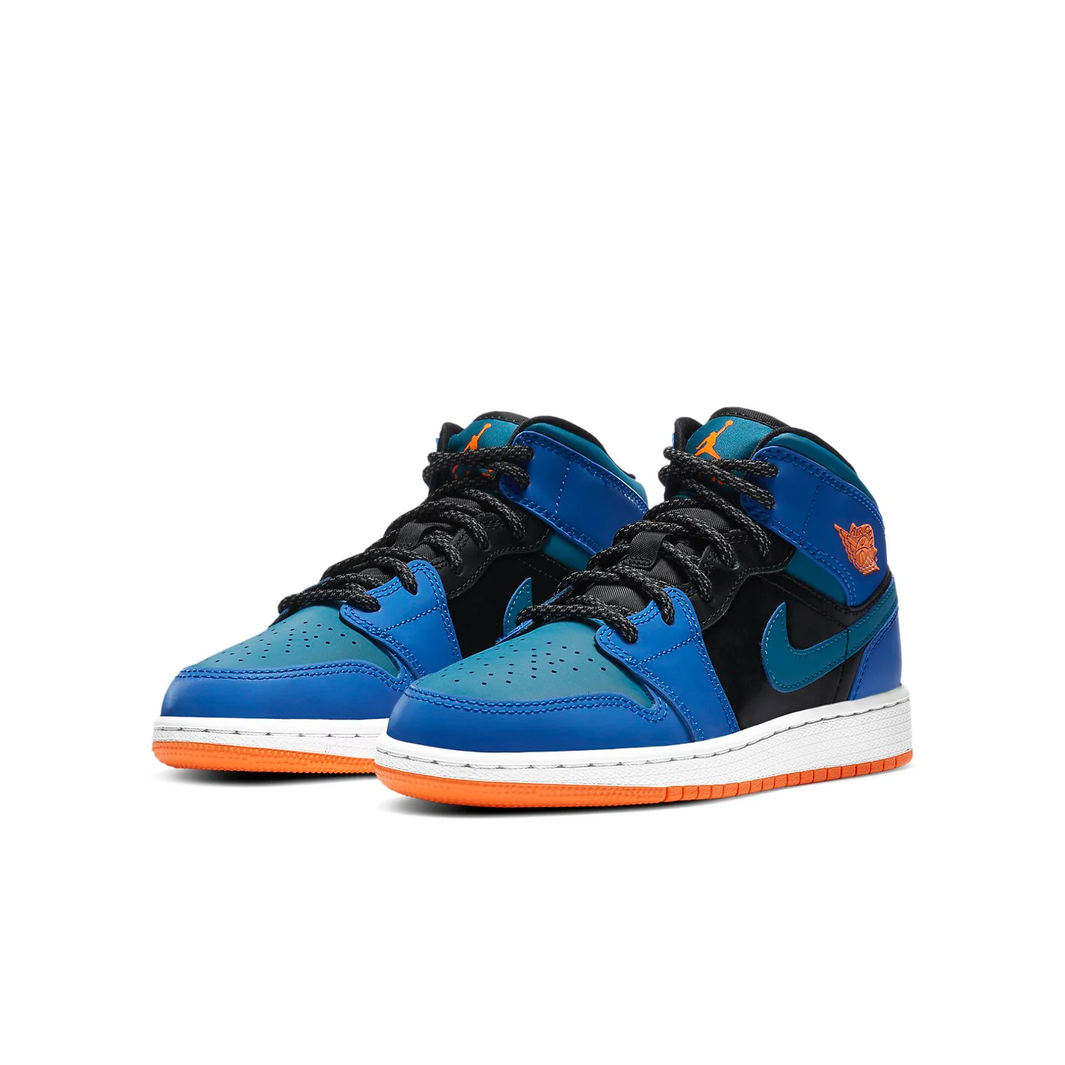 (GS) Air Jordan 1 Mid 'Racer Blue Green Abyss' 554725-440