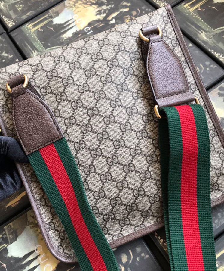 Gucci Neo Vintage GG Medium Messenger 598604 Dark Coffee