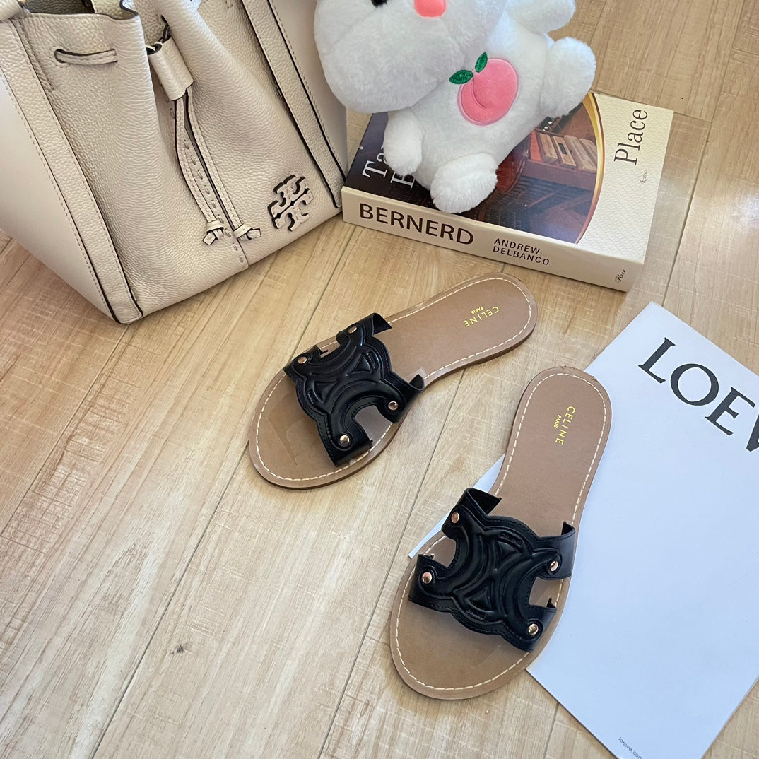 2023 summer denim flip-flops