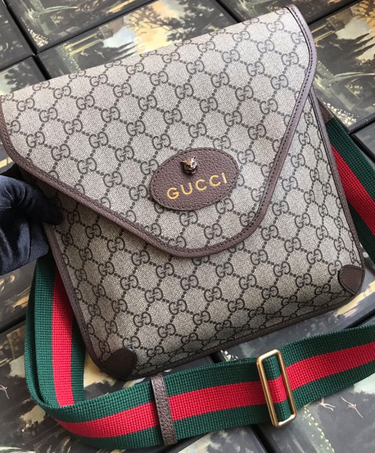 Gucci Neo Vintage GG Medium Messenger 598604 Dark Coffee