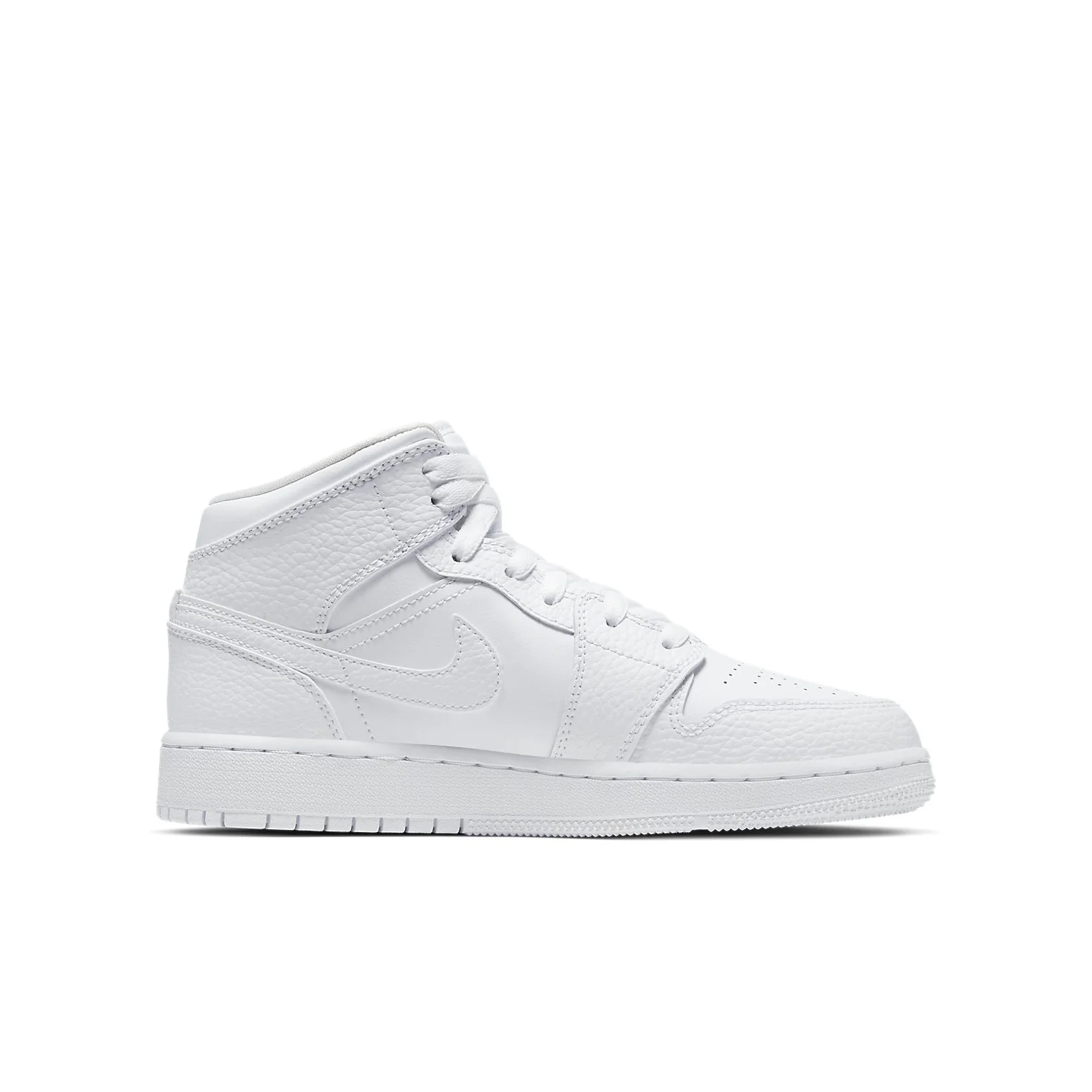 (GS) Air Jordan 1 Mid 'Triple White' 554725-130