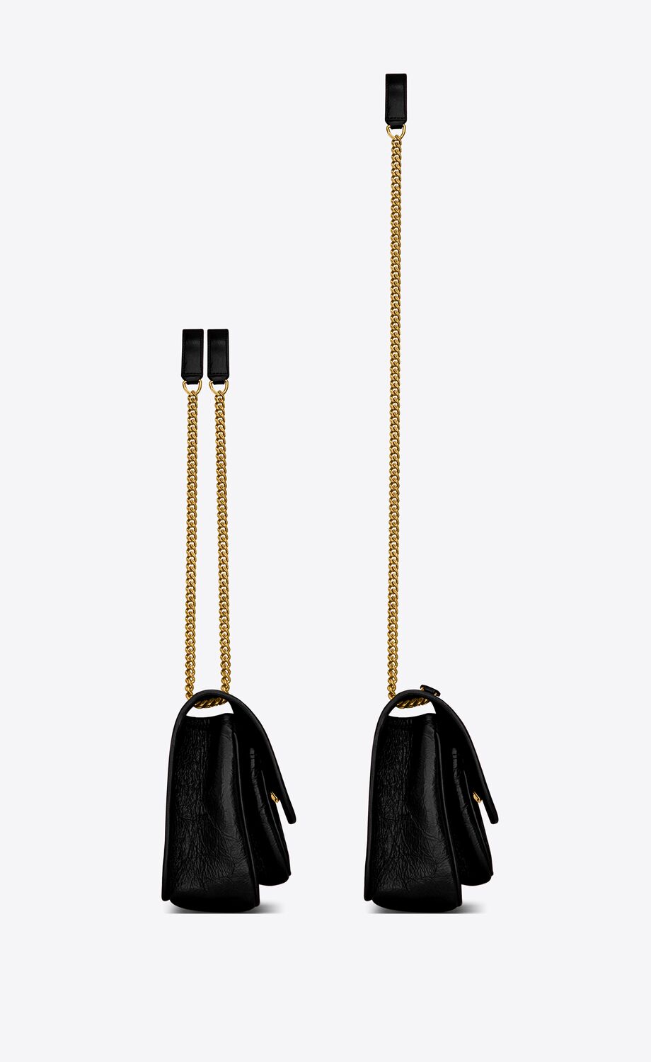 YSL Niki Medium Chain Bag in Crinkled Vintage Leather