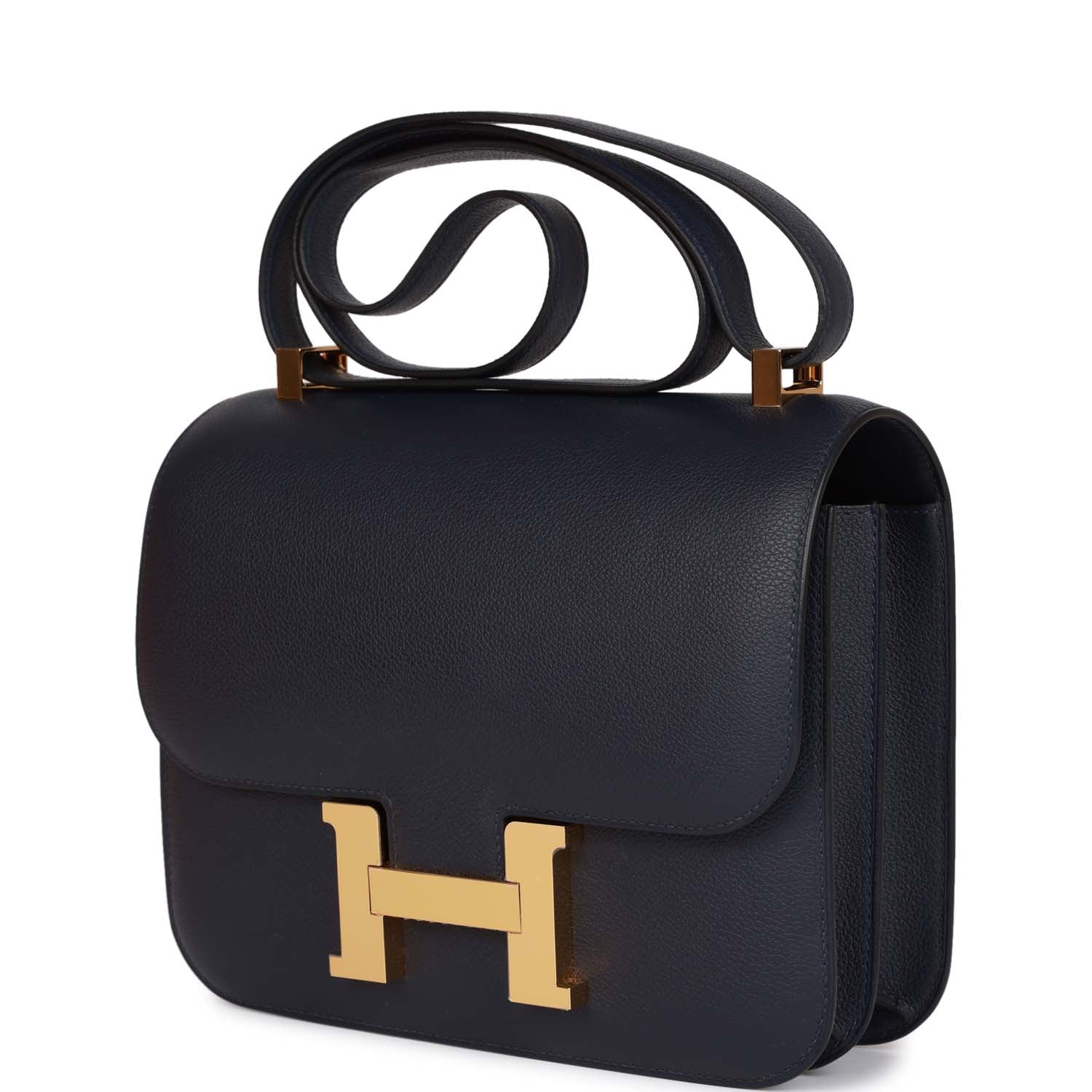 Hermès Constance 24 Bleu Nuit Evercolor Gold Hardware