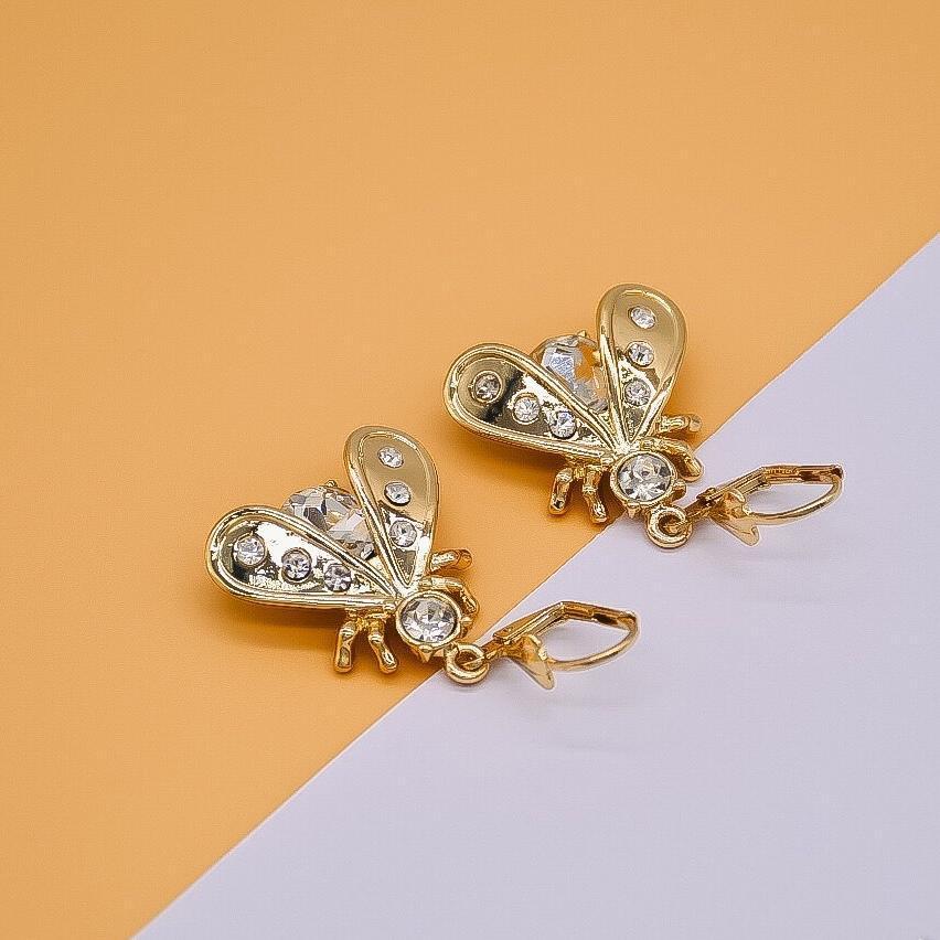 Simple Personality Beetle Pendant Earrings