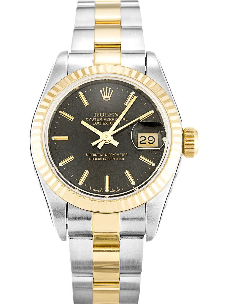 Replica Rolex Lady-Datejust 26mm Black Dial 69173