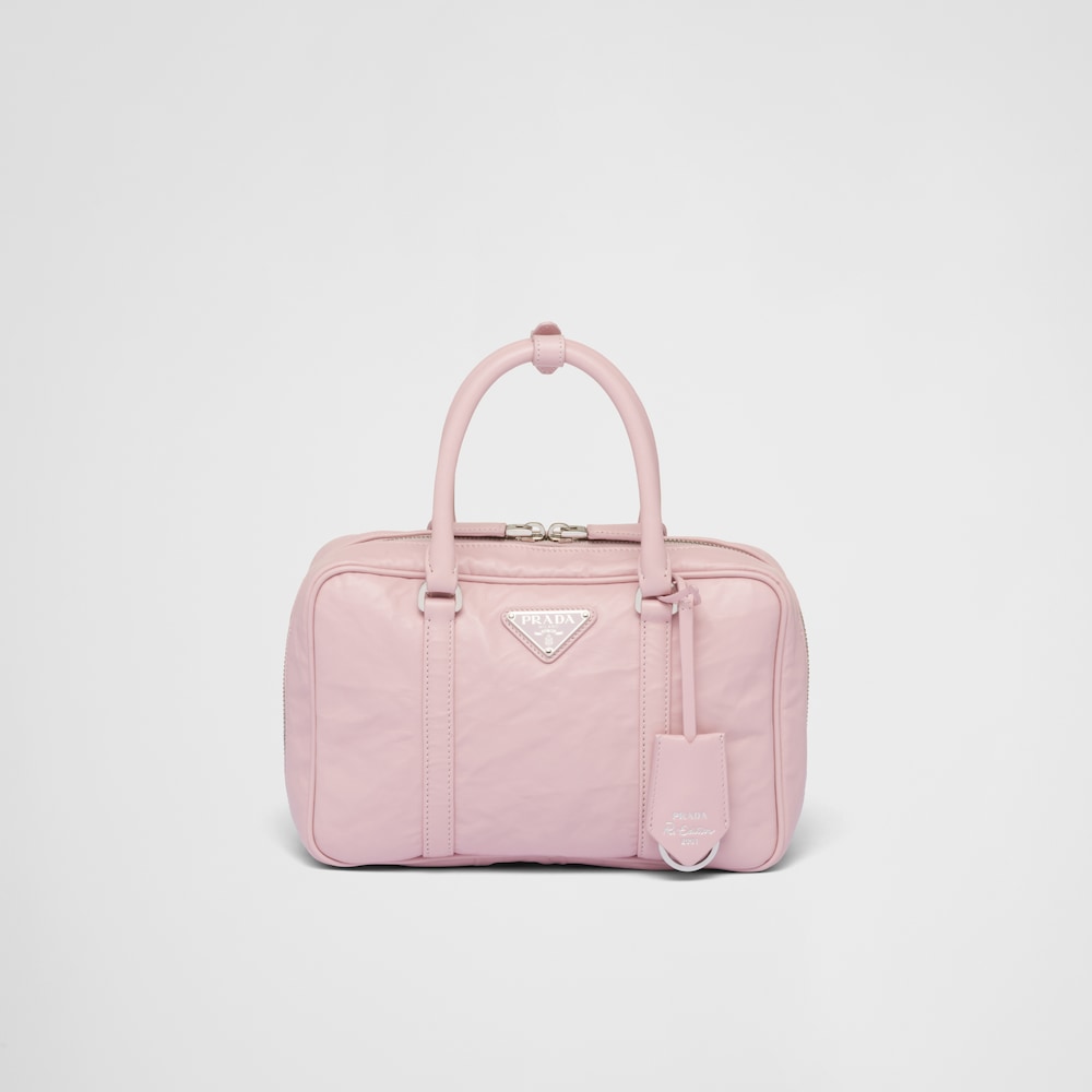 Prada Medium antique nappa leather top handle bag - Alabaster Pink