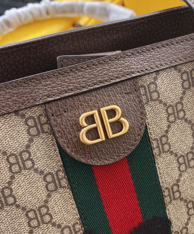 Balenciaga Hacker Graffiti Large Tote Bag Dark Coffee