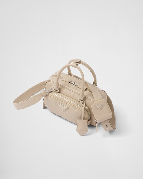 Prada Antique nappa leather multi-pocket top-handle bag - Desert Beige