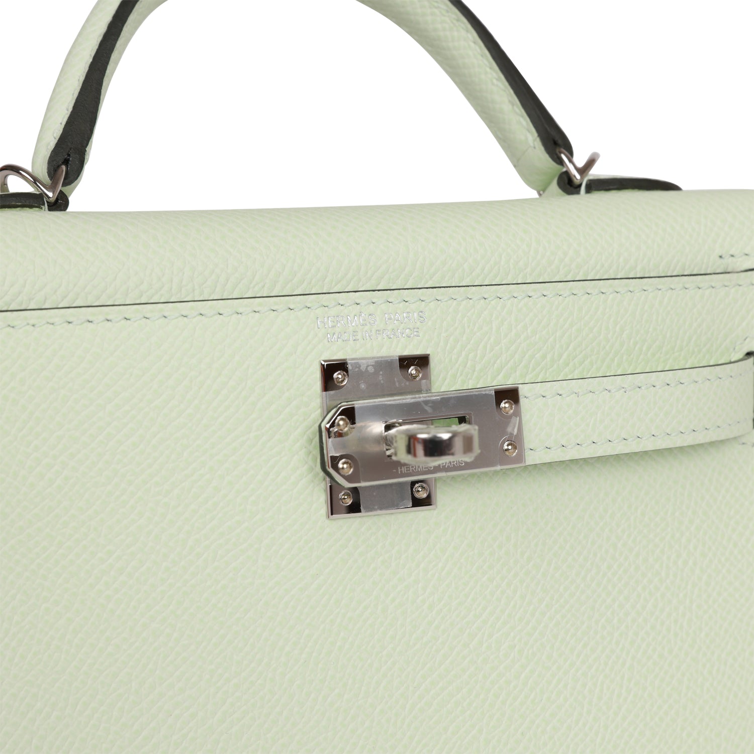 Hermès Kelly Sellier 20 Vert Fizz Epsom Palladium Hardware