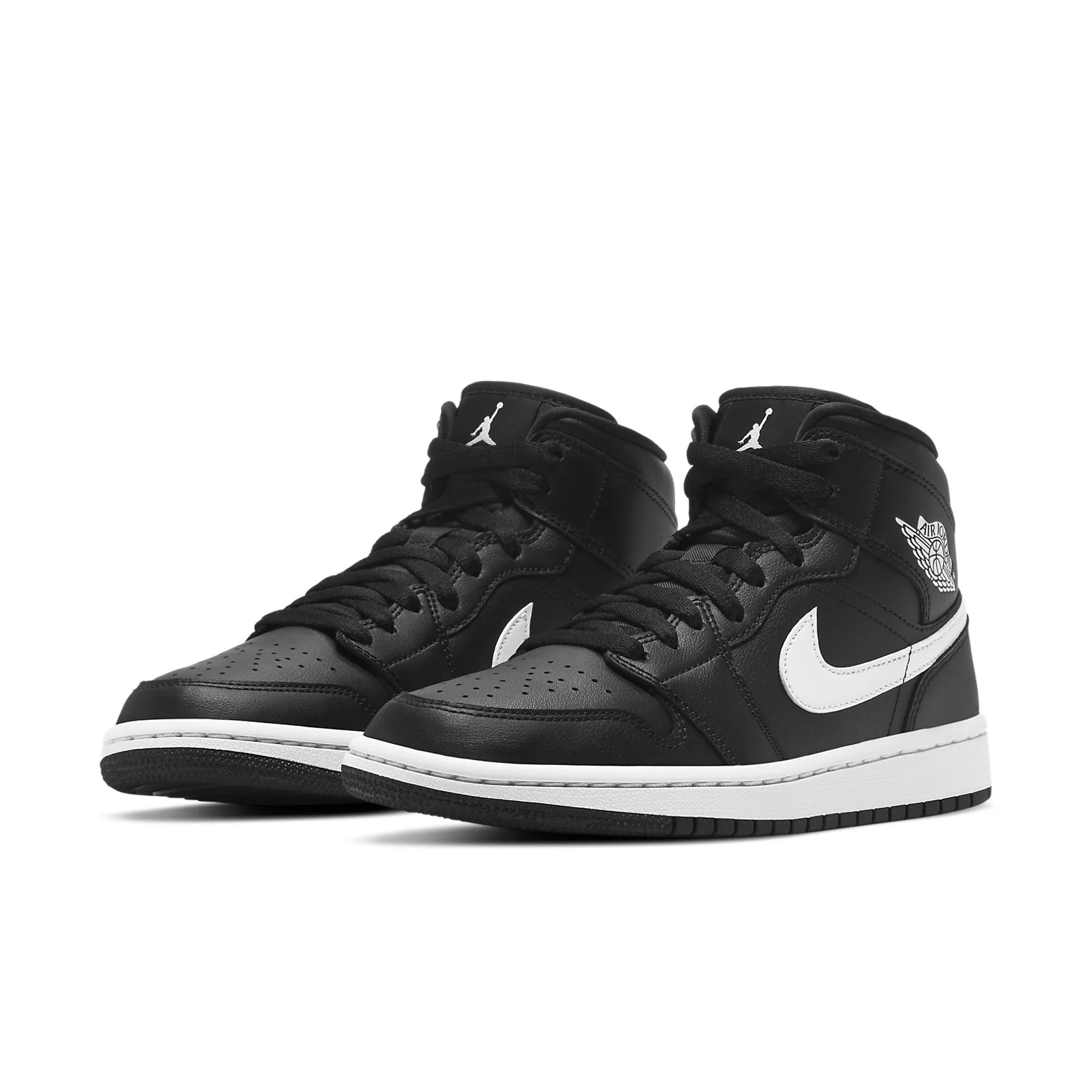 (WMNS) Air Jordan 1 Mid 'Black White' BQ6472-011