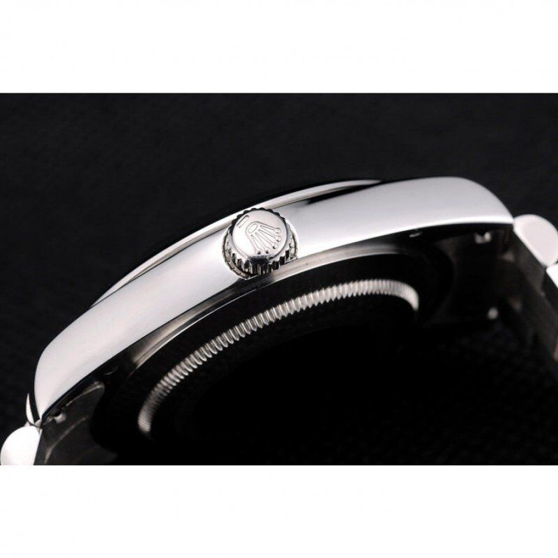 Swiss Rolex DateJust Polished Stainless Steel Bezel Grey Dial 42000