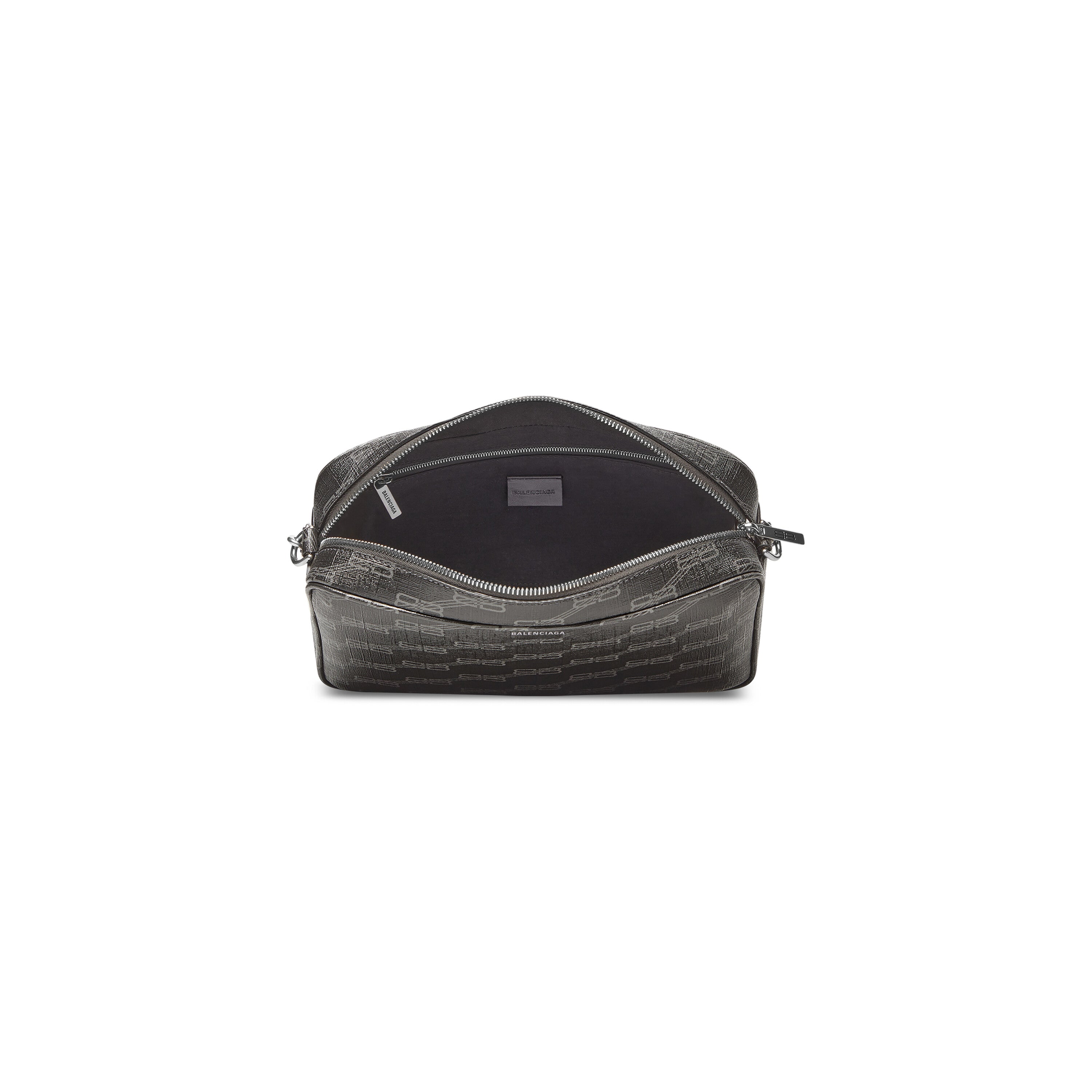 SIGNATURE MEDIUM CAMERA BAG BB MONOGRAM COATED CANVAS IN BLACK