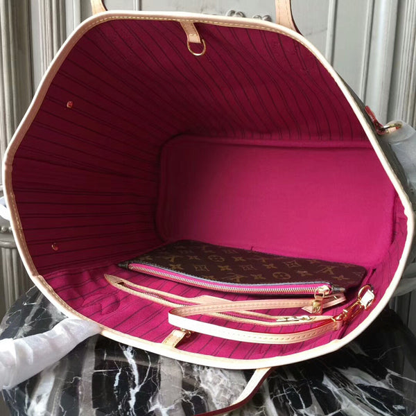 LV M41178 Neverfull MM Shoulder Bag Monogram Canvas