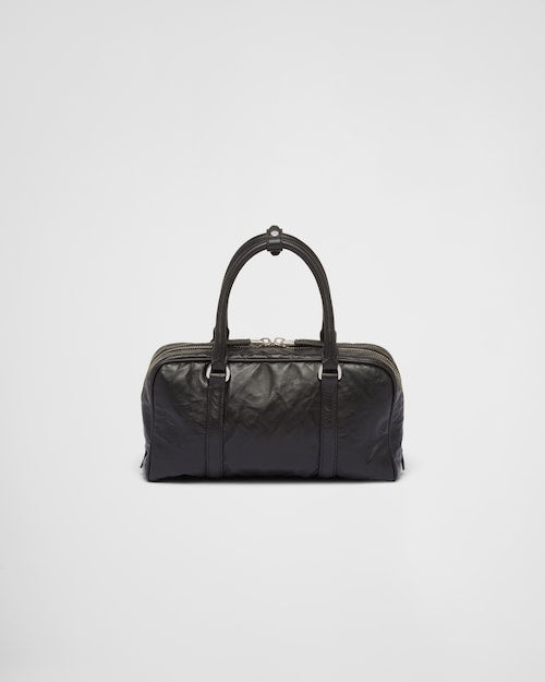 Prada Antique nappa leather multi-pocket top-handle bag - Black