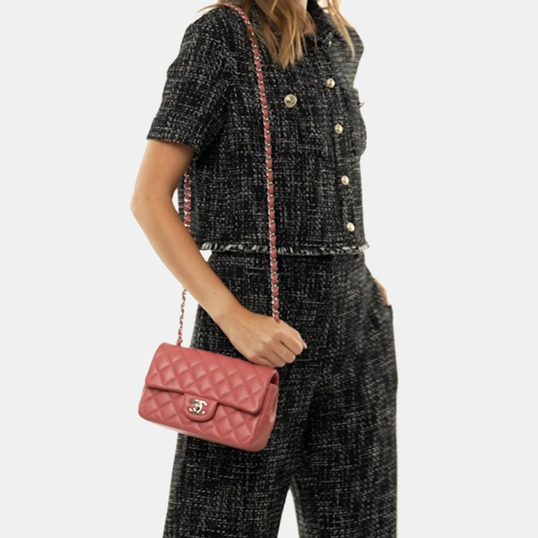 Chanel Classic Single Flap Bag Quilted Lambskin Mini