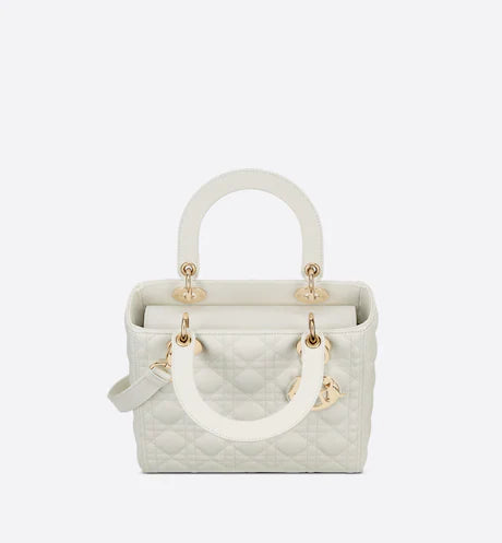 MEDIUM LADY DIOR BAG Latte Cannage Lambskin