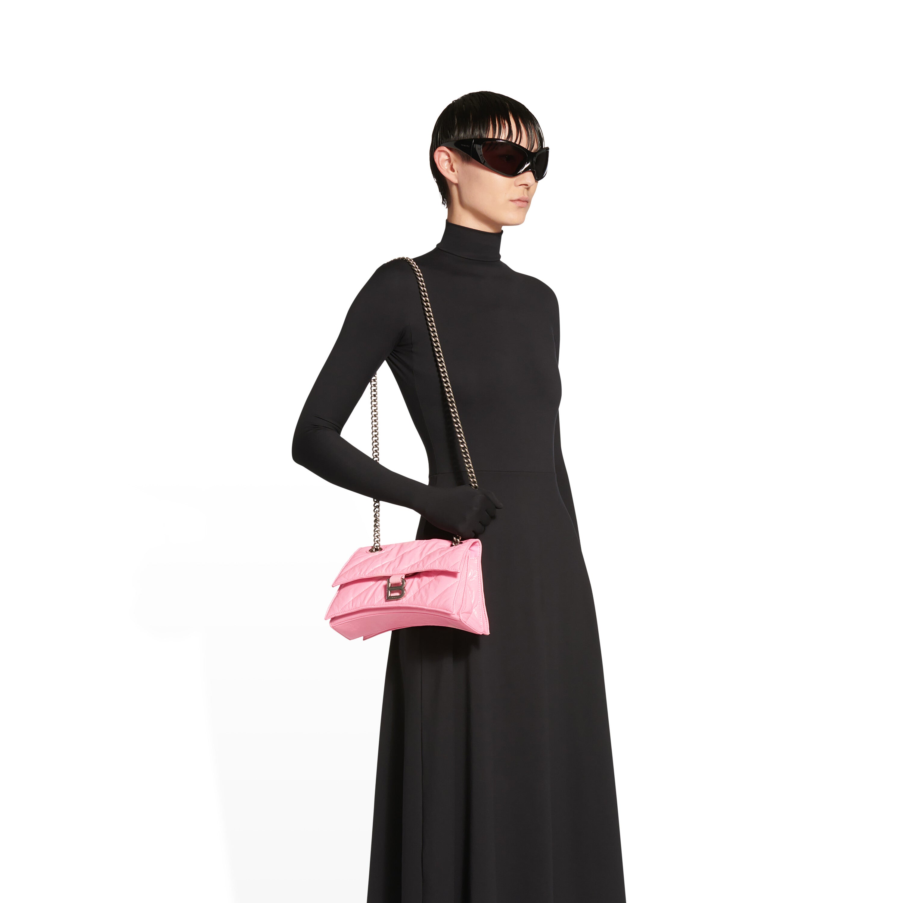 WOMEN'S CRUSH SMALL CHAIN BAG QUILTED IN PINK