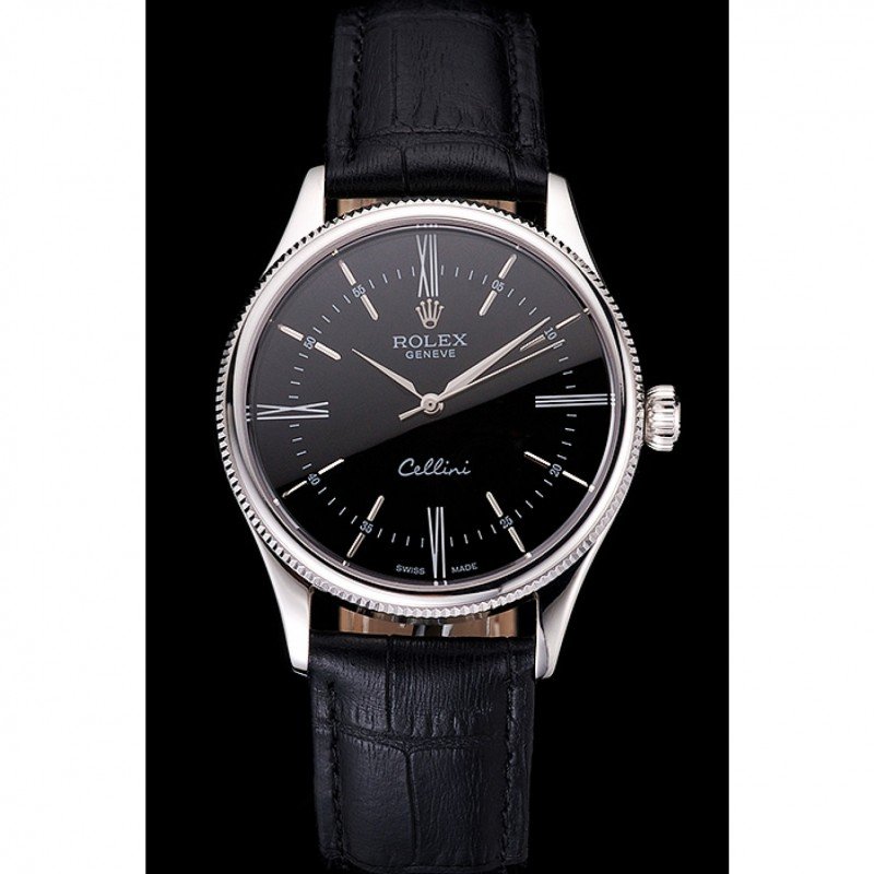 Superclone Rolex Cellini 38mm Black Dial REP016804