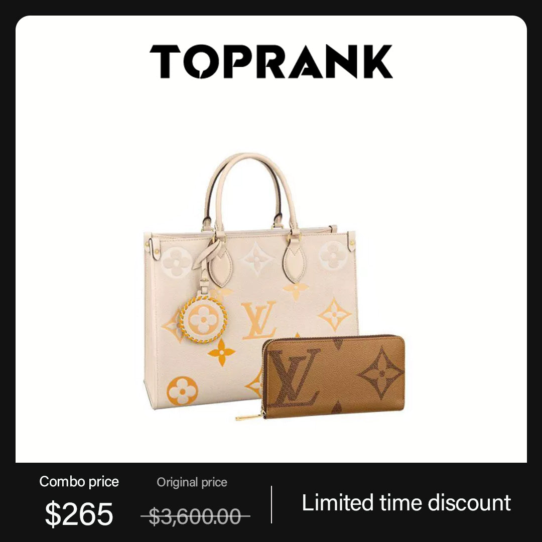 LV On-the-go MM long wallet 2-piece set deals Ref:M45717+M69353