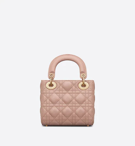 MINI LADY DIOR BAG Blush Cannage Lambskin