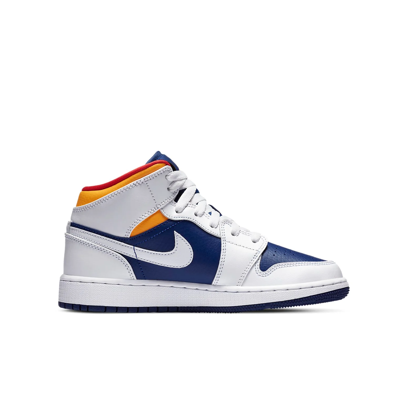 (GS) Air Jordan 1 Mid 'White Deep Royal Blue' 554725-131