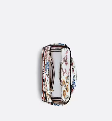 MEDIUM LADY D-LITE BAG White Multicolor Dior Petites Fleurs Embroidery
