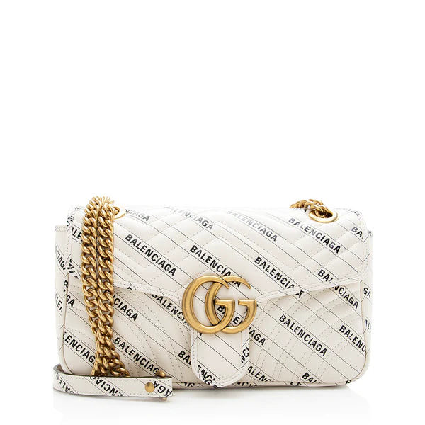 Gucci x Balenciaga The Hacker Project Small GG Marmont Bag - white