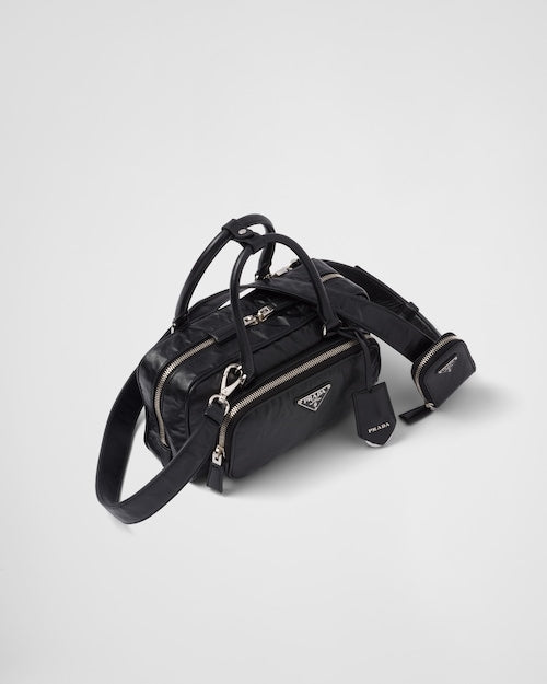 Prada Antique nappa leather multi-pocket top-handle bag - Black