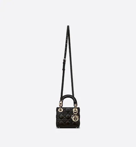 MICRO LADY DIOR BAG Black Cannage Lambskin