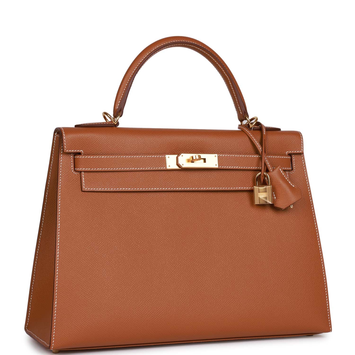 Hermès Kelly Sellier 32 Gold Epsom Gold Hardware
