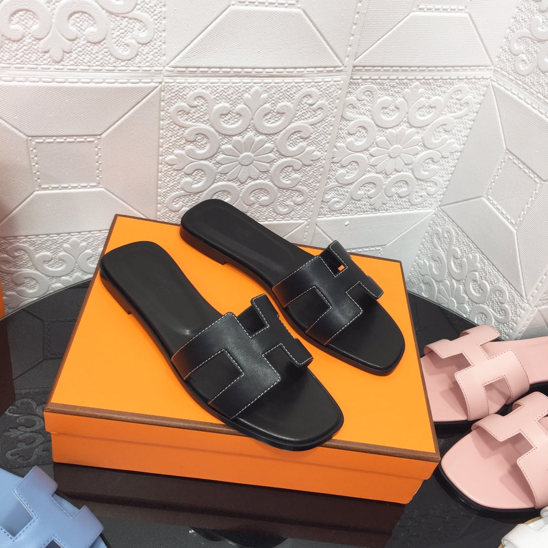 5 colors Classic handmade cowhide slippers