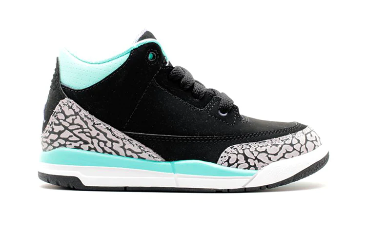 (GS) Air Jordan 3 Retro 'Black Purple Turquoise' 441141-045