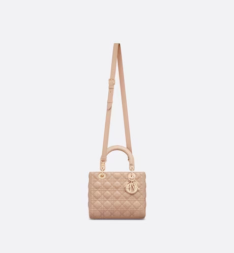 MEDIUM LADY DIOR BAG Sand Pink Cannage Lambskin