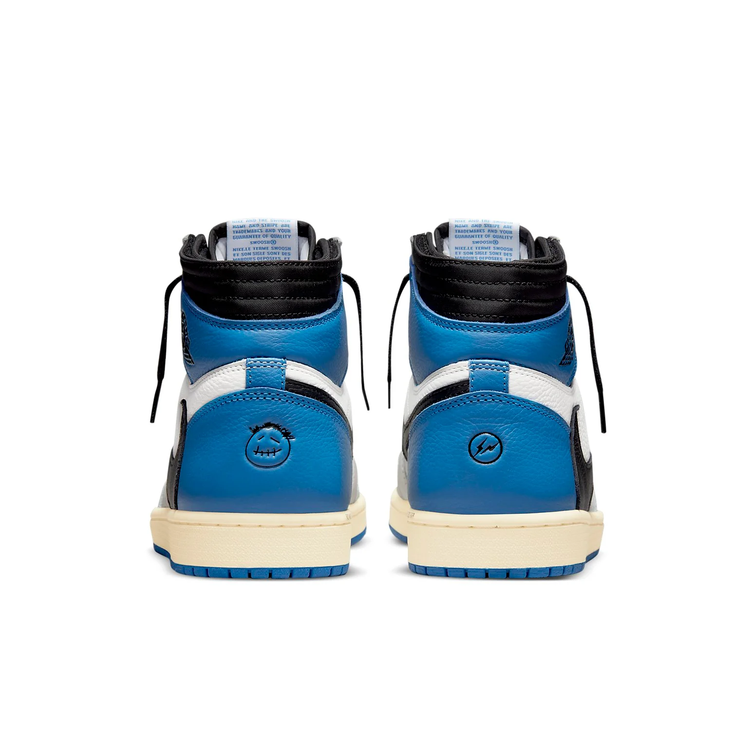 Fragment Design x Travis Scott x Air Jordan 1 Retro High 'Sail Black Military Blue' DH3227-105