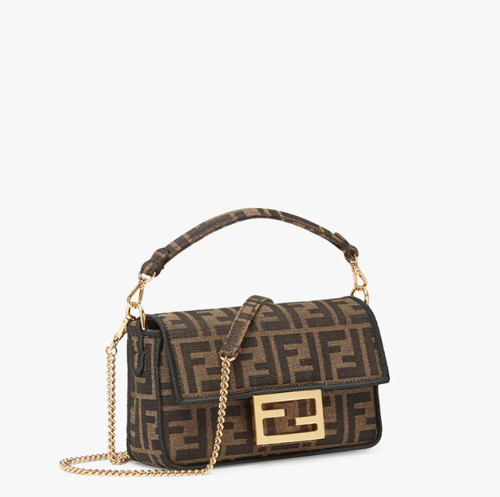 Baguette Mini Jacquard FF fabric bag