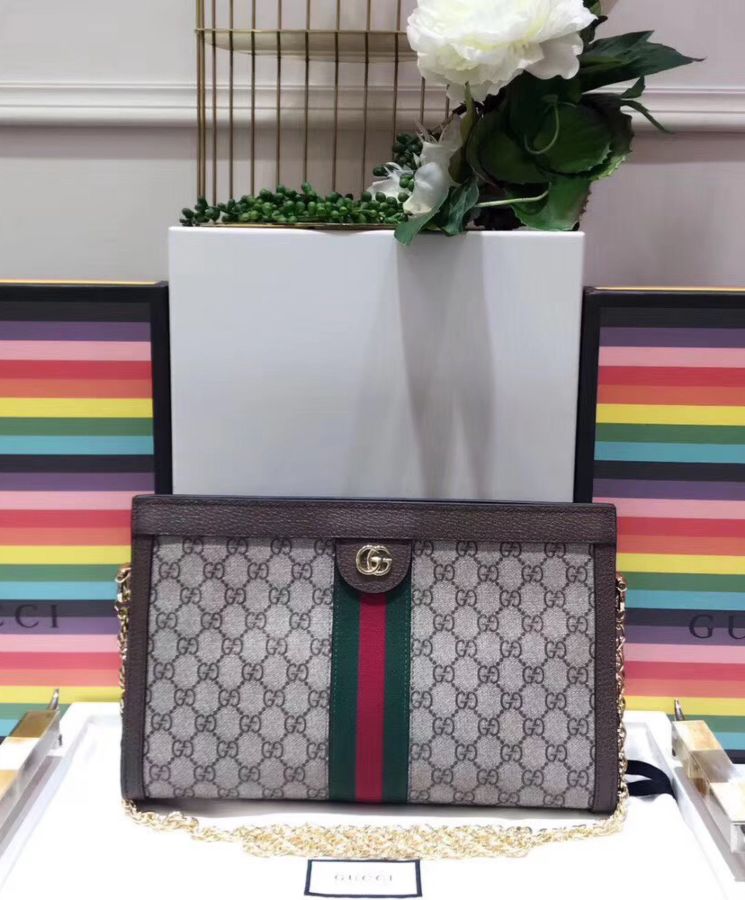 Gucci Ophidia GG medium shoulder bag 503876 Dark Coffee