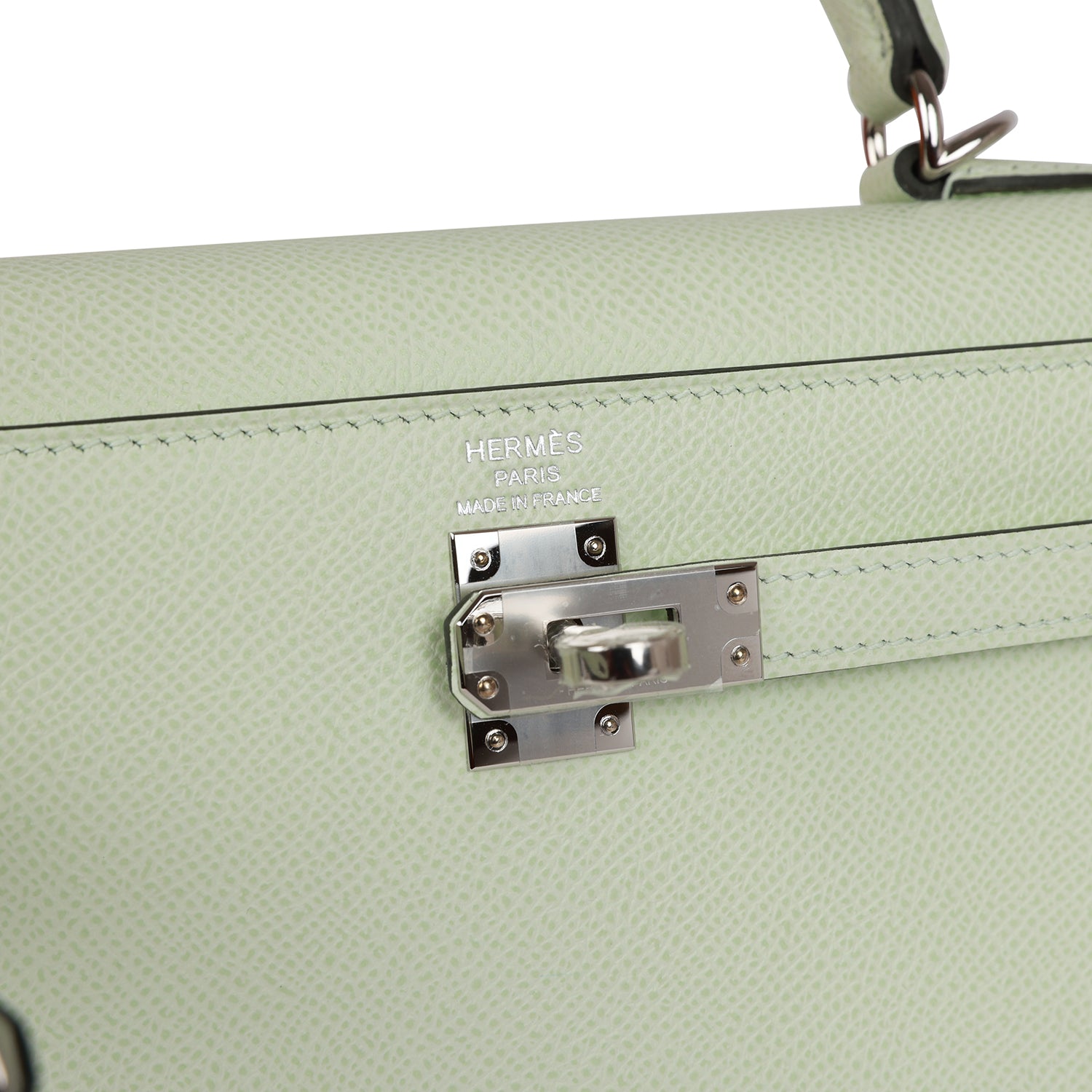 Hermès Kelly Sellier 25 Vert Fizz Epsom Palladium Hardware