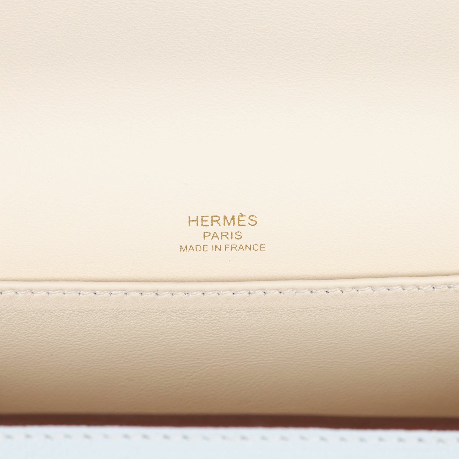 Hermès Geta Bleu Brume Verso Chevre Gold Hardware