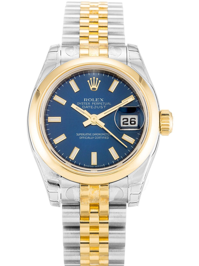 Replica Rolex Lady-Datejust 26mm Blue Dial 179163