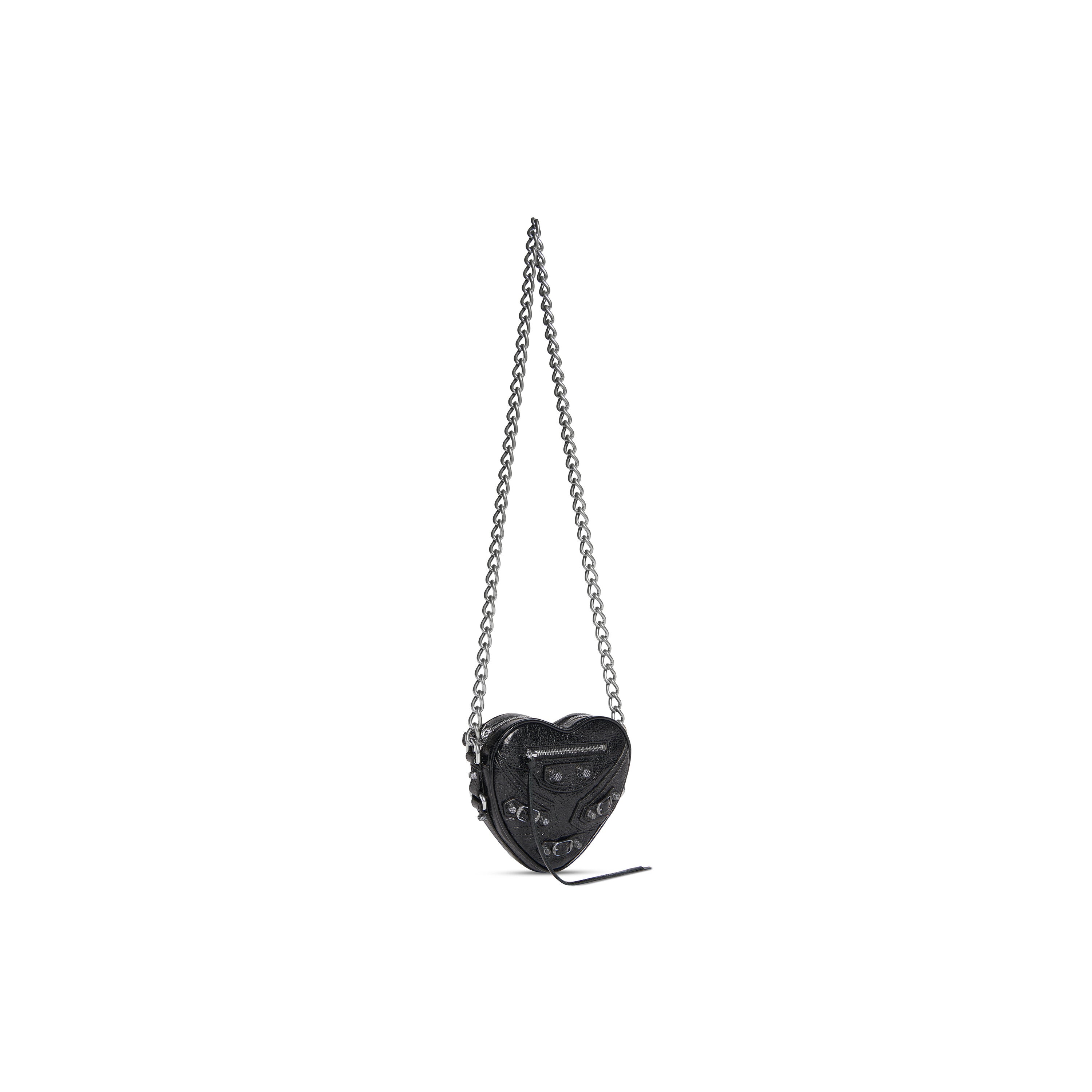WOMEN'S LE CAGOLE HEART MINI BAG IN BLACK