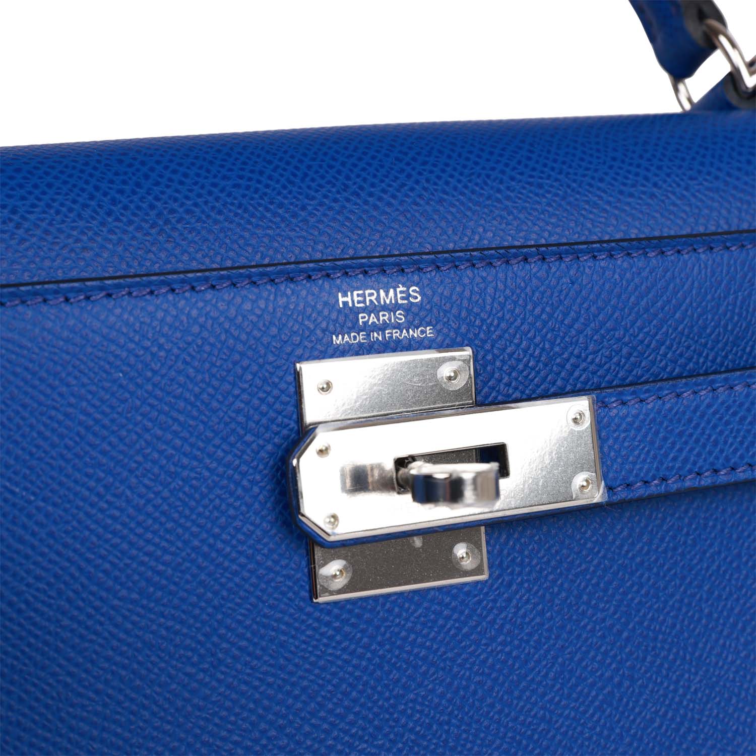 Hermès Bleu Royal Epsom Sellier Kelly 28cm Palladium Hardware